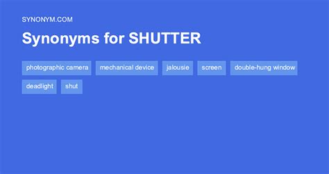 shutter in tagalog meaning|Synonyms and Antonyms for shutter .